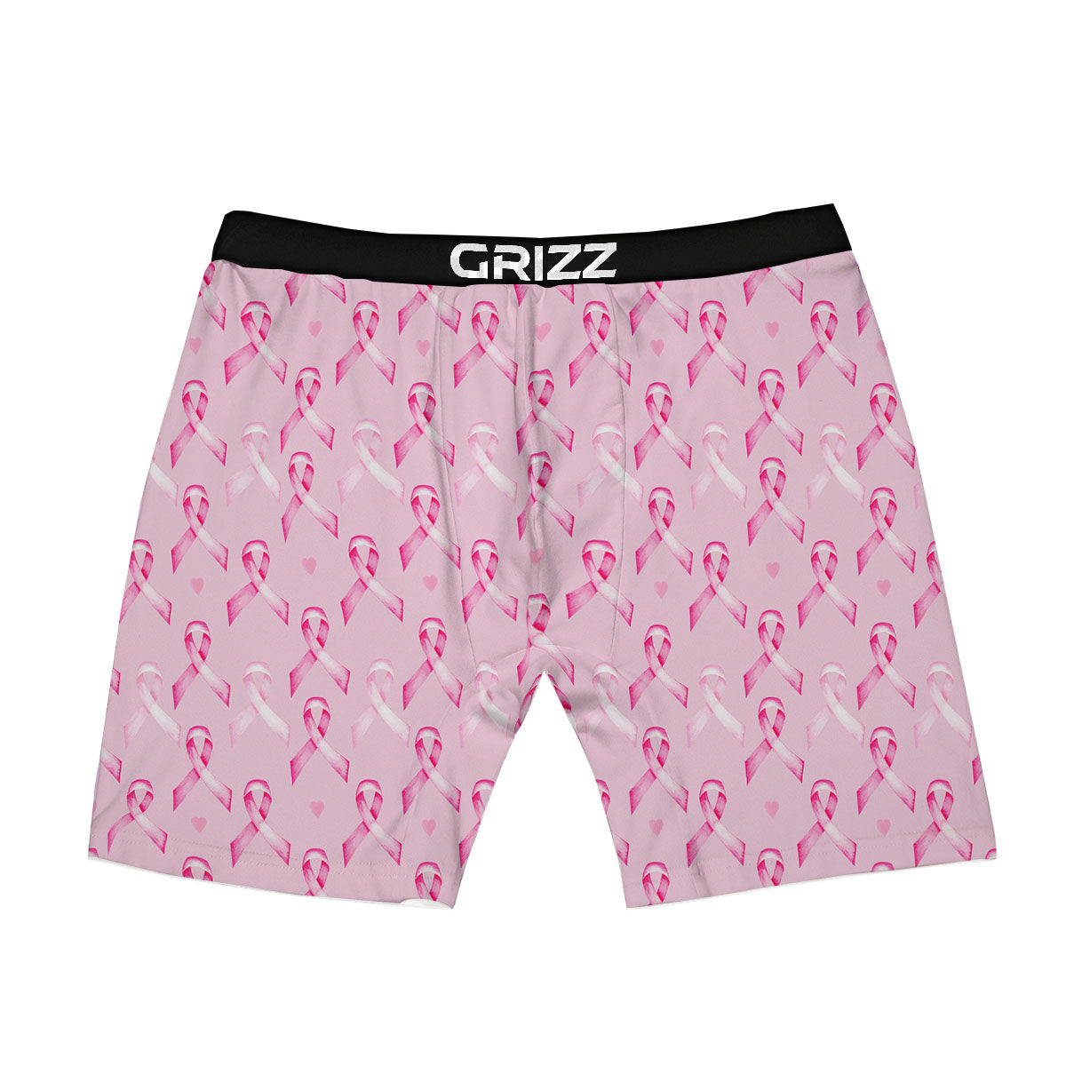 Breast Cancer Awareness Print Pattern Boxer Briefs-grizzshop