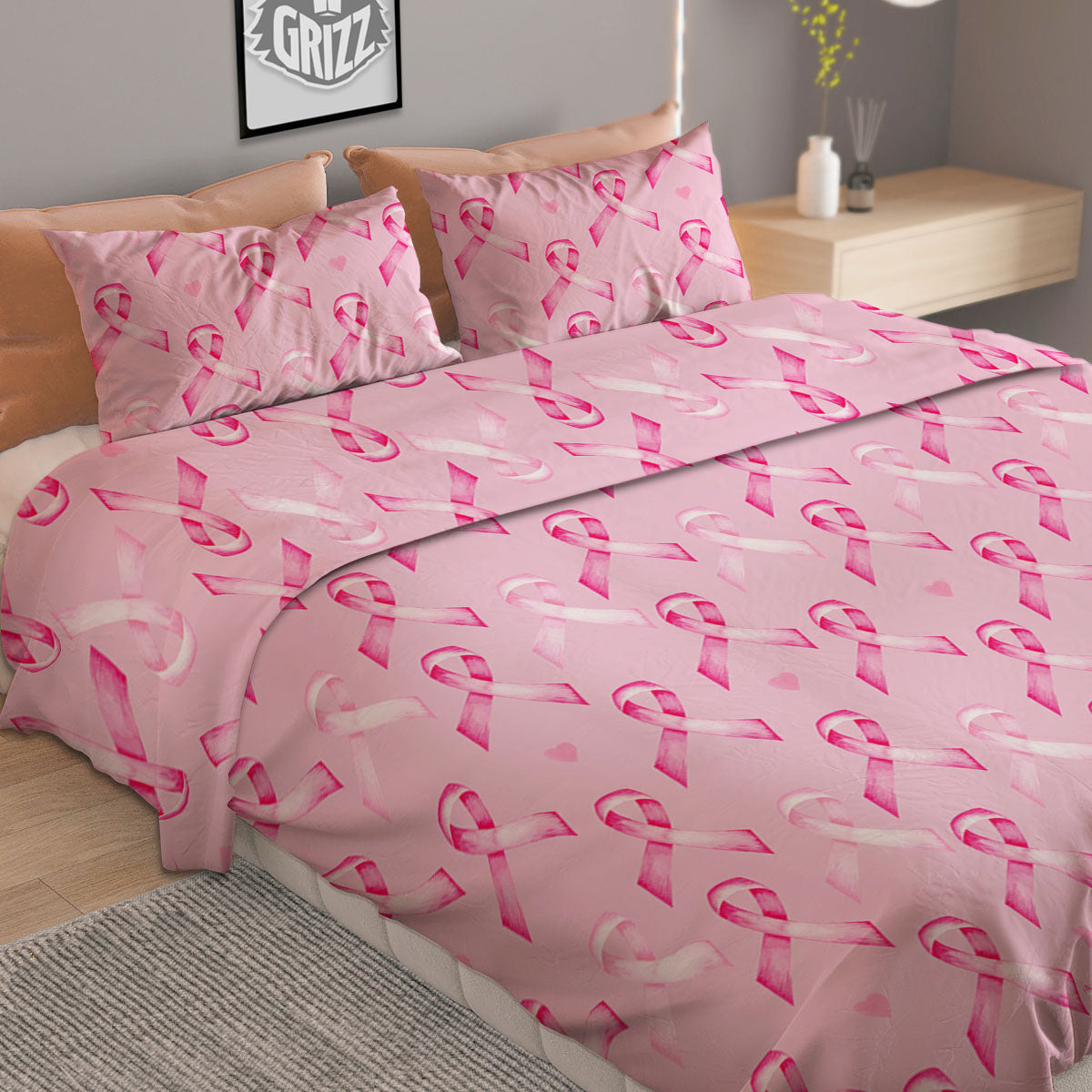 Bulldog Geometric English Print Duvet Cover Bedding Set