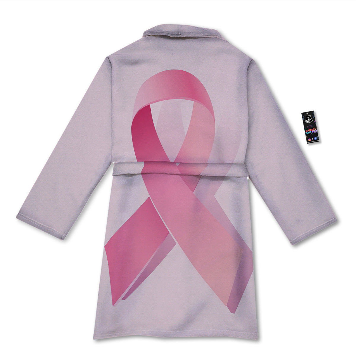 Breast Cancer Awareness Ribbon Print Bathrobe-grizzshop