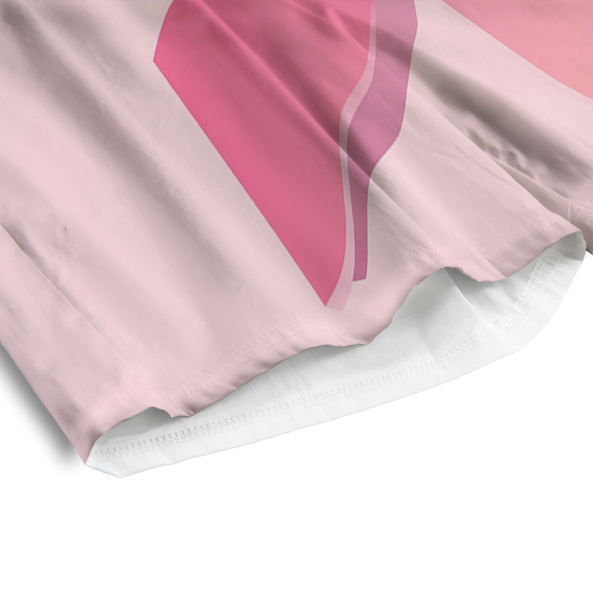 Breast Cancer Awareness Ribbon Print Men's Athletic Shorts