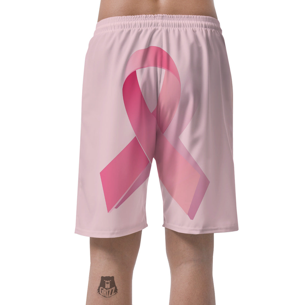 Breast Cancer Awareness Ribbon Print Men's Shorts-grizzshop