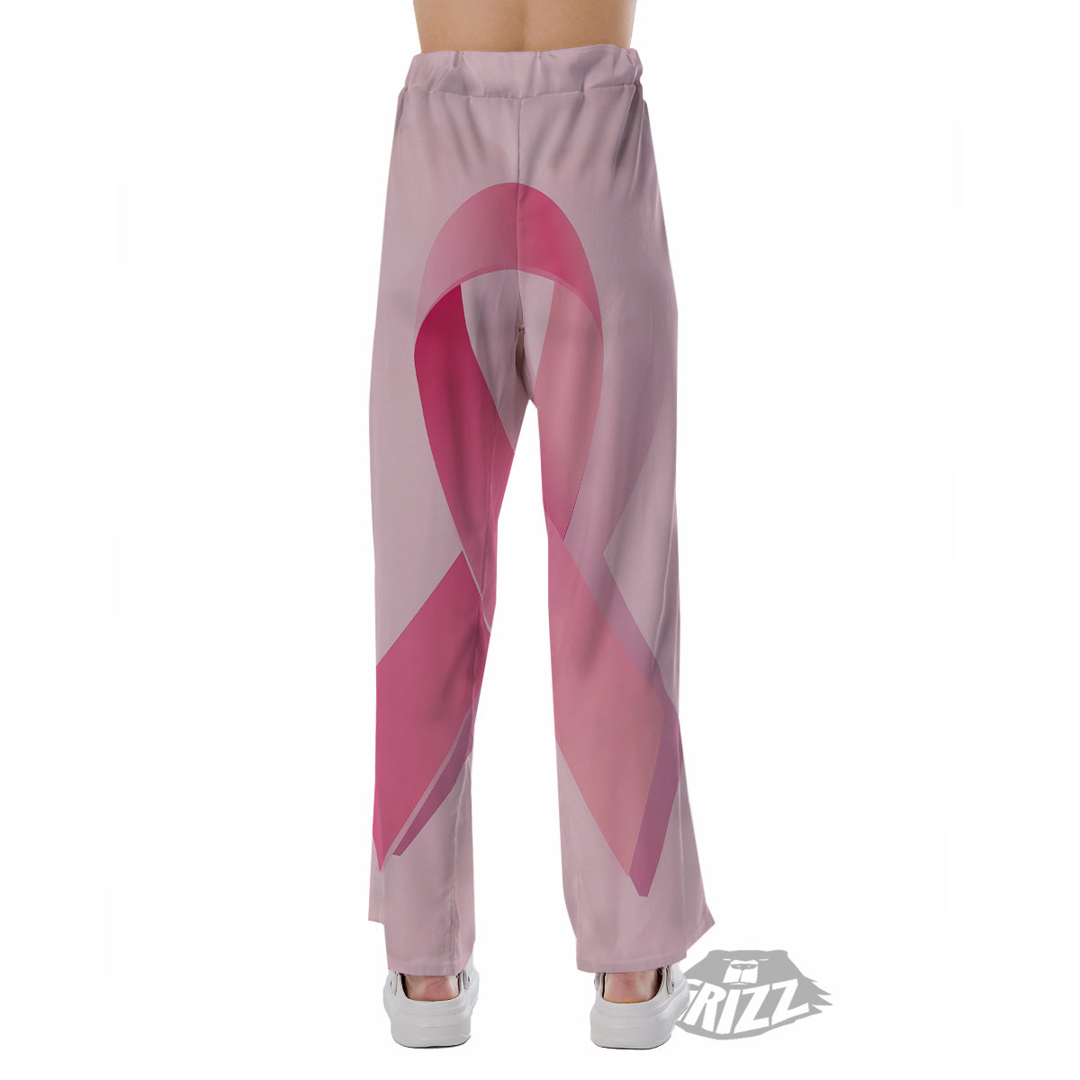 Breast Cancer Awareness Ribbon Print Pajama Pants-grizzshop