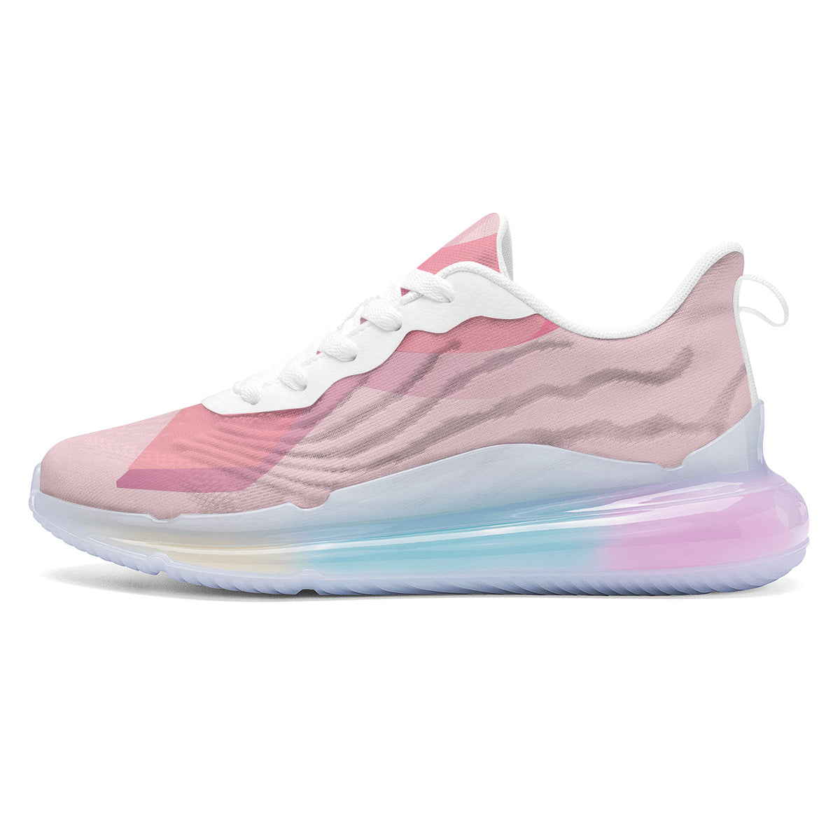 Breast Cancer Awareness Ribbon Print Running Sneakers-grizzshop