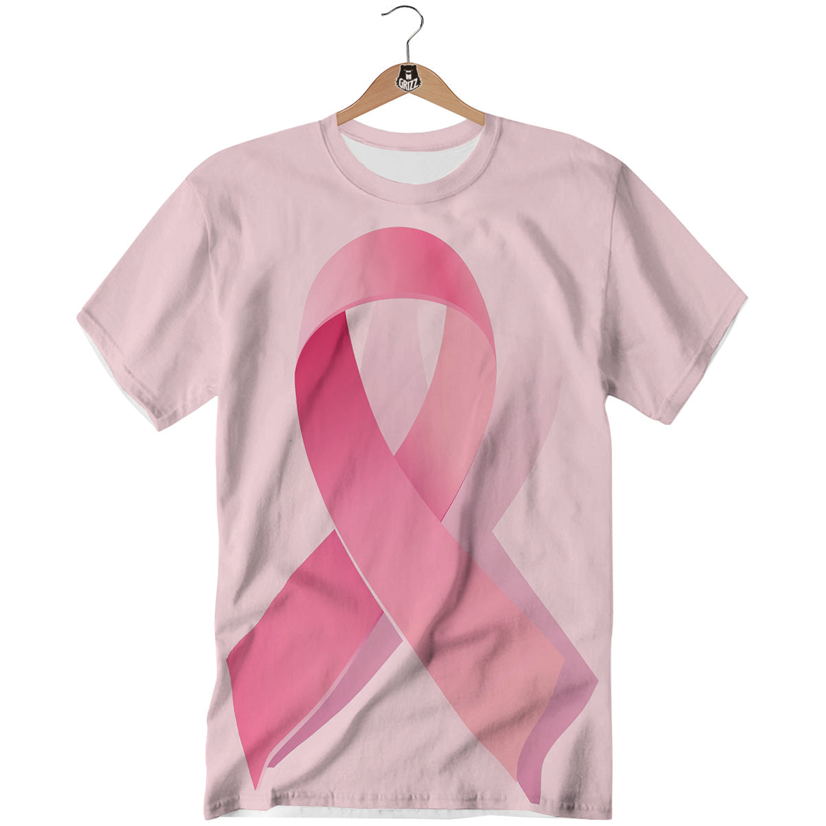 Breast Cancer Awareness Ribbon Print T-Shirt-grizzshop
