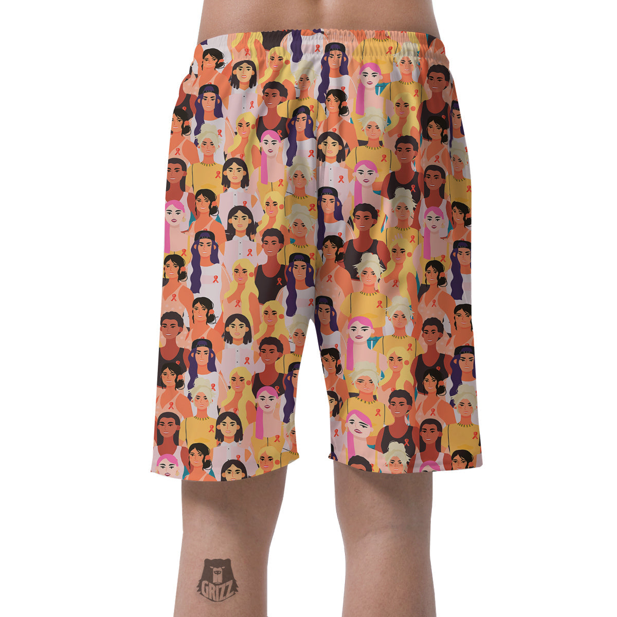 Breast Cancer Be Strong Print Pattern Men's Shorts-grizzshop