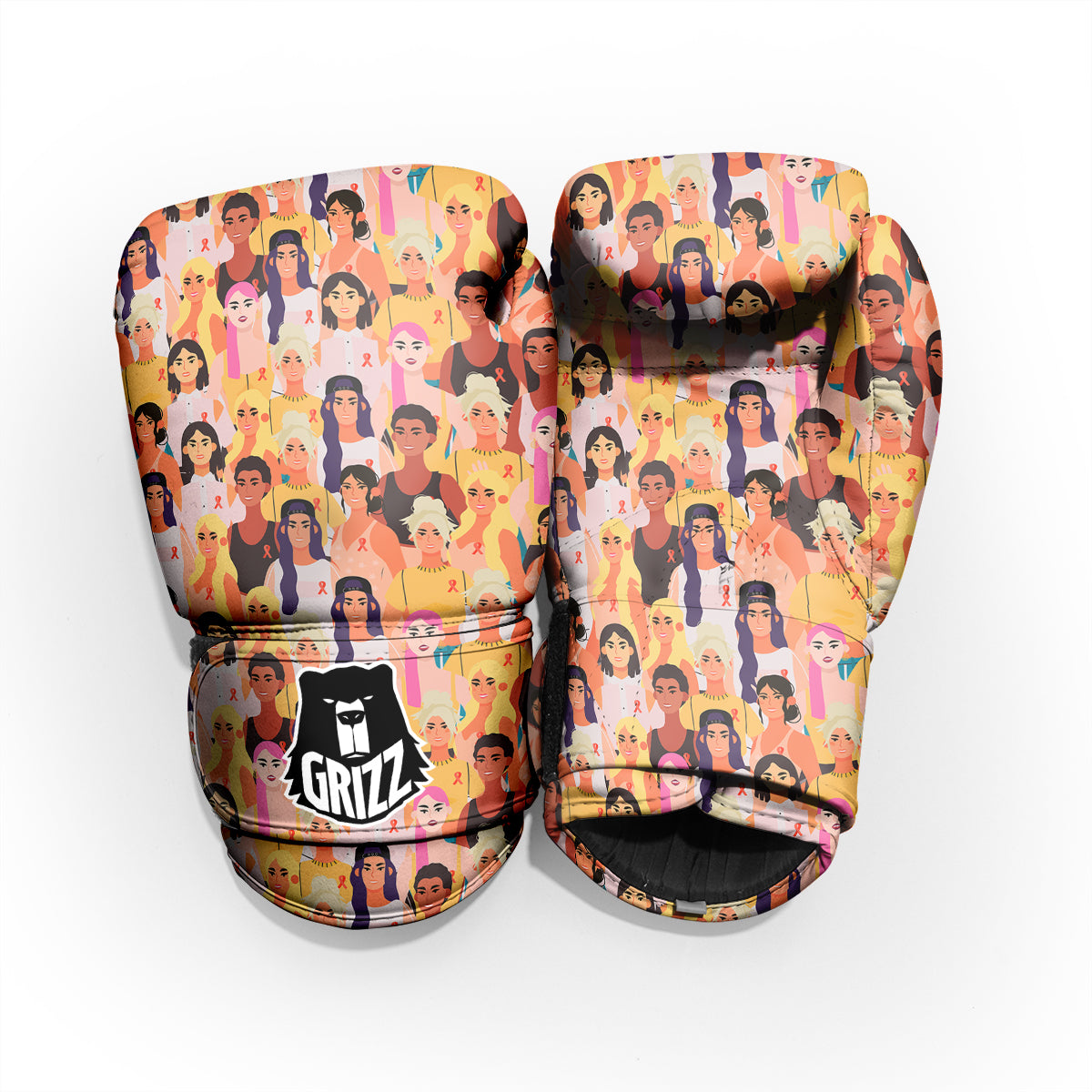 Breast Cancer Be Strong Print Pattern Pro Boxing Glove