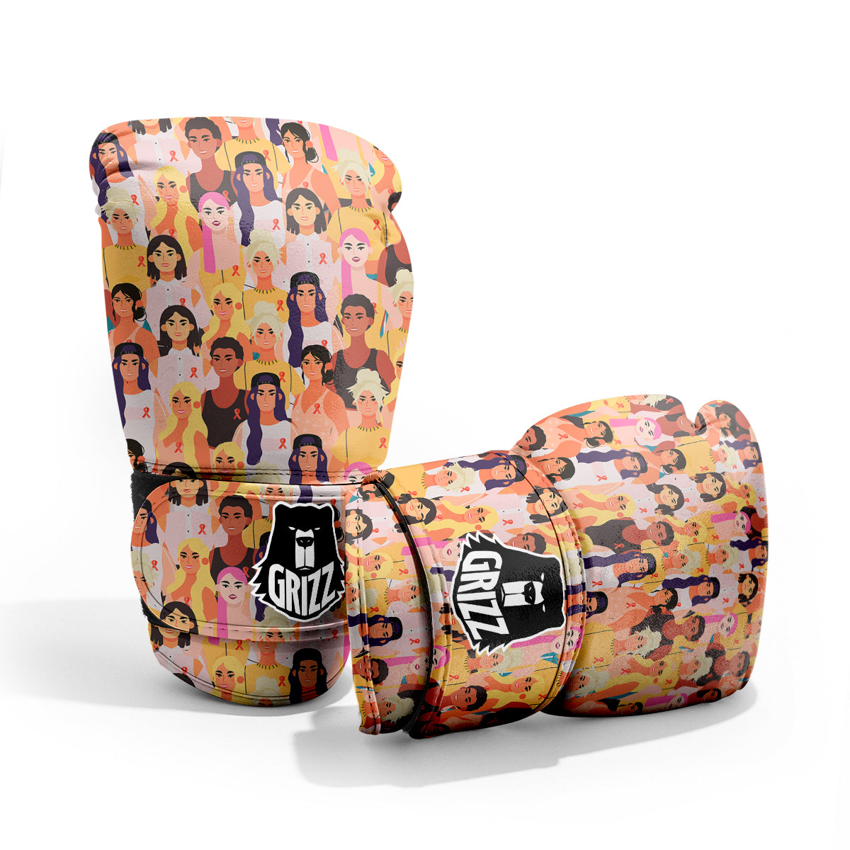 Breast Cancer Be Strong Print Pattern Pro Boxing Glove