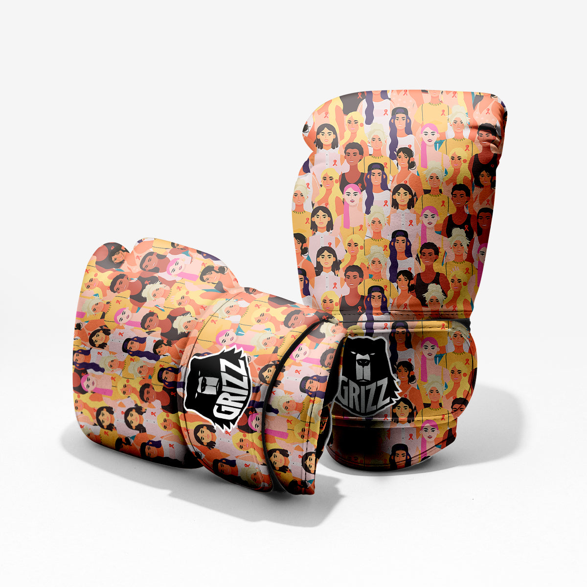 Breast Cancer Be Strong Print Pattern Pro Boxing Glove