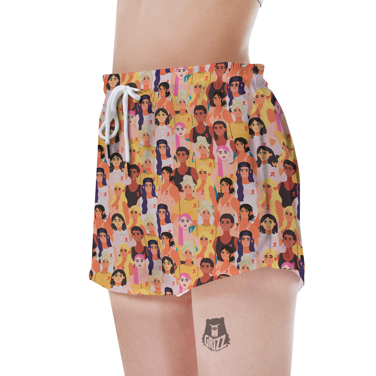 Breast Cancer Be Strong Print Pattern Women's Shorts-grizzshop