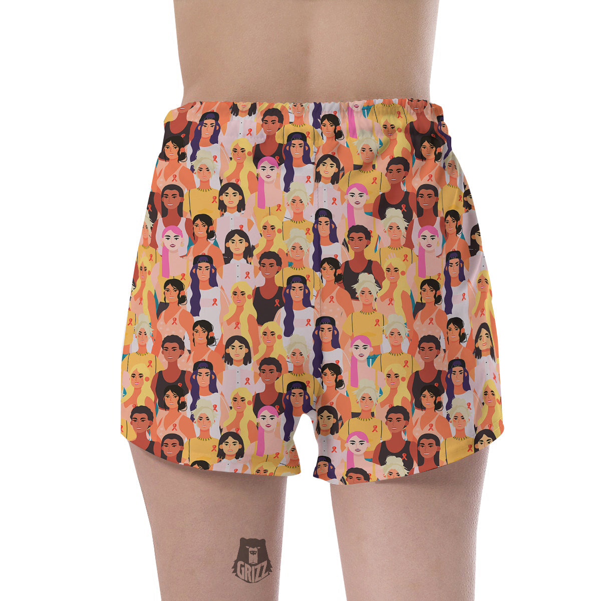 Breast Cancer Be Strong Print Pattern Women's Shorts-grizzshop