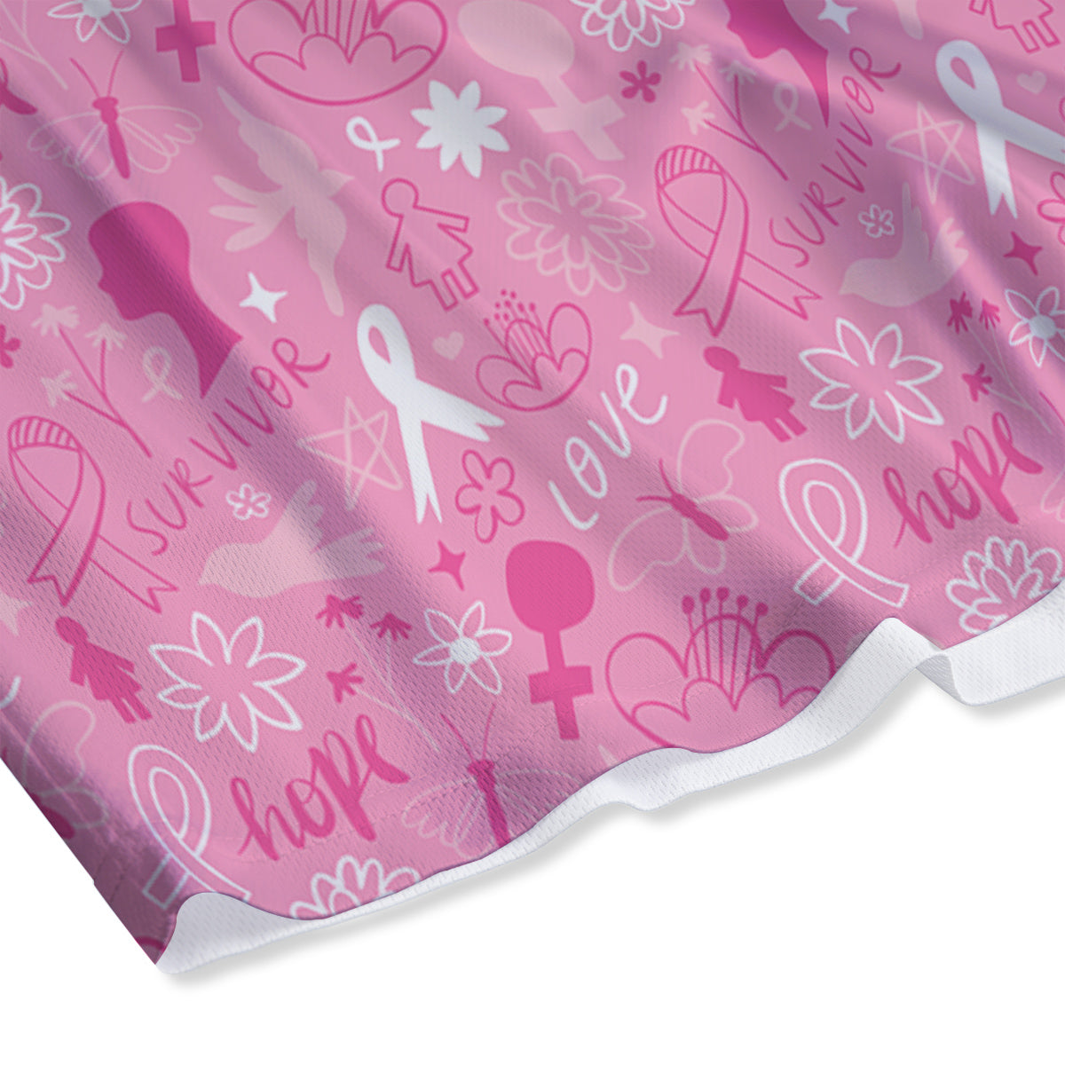 Breast Cancer Cute Pink Print Pattern Cute Mesh Shorts