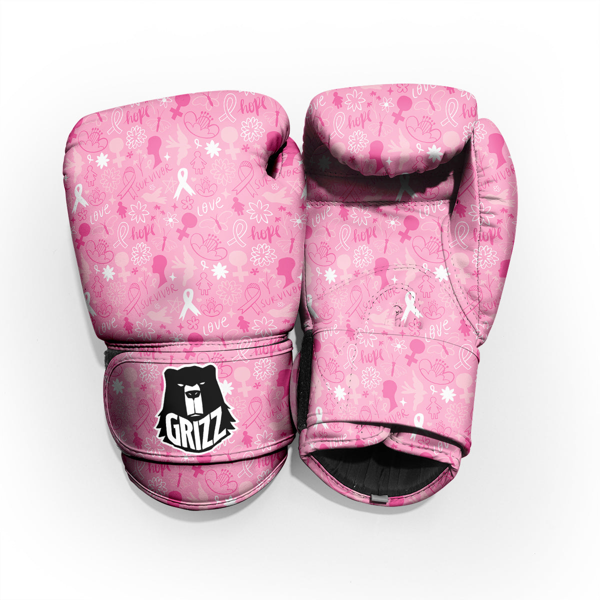 Breast Cancer Cute Pink Print Pattern Cute Pro Boxing Glove