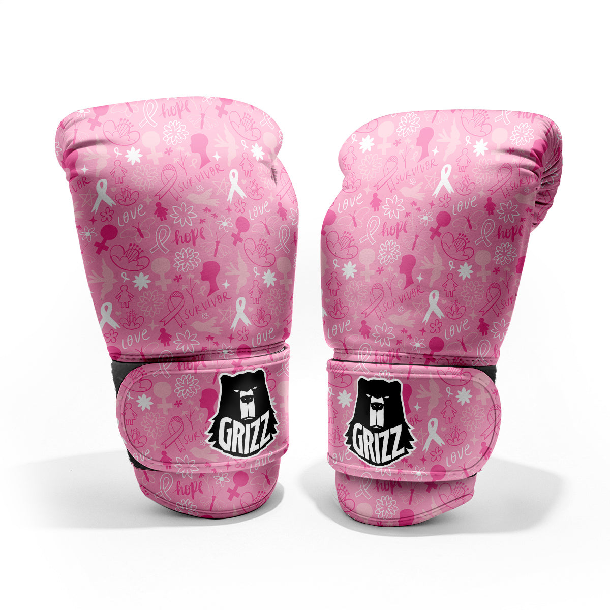 Breast Cancer Cute Pink Print Pattern Cute Pro Boxing Glove