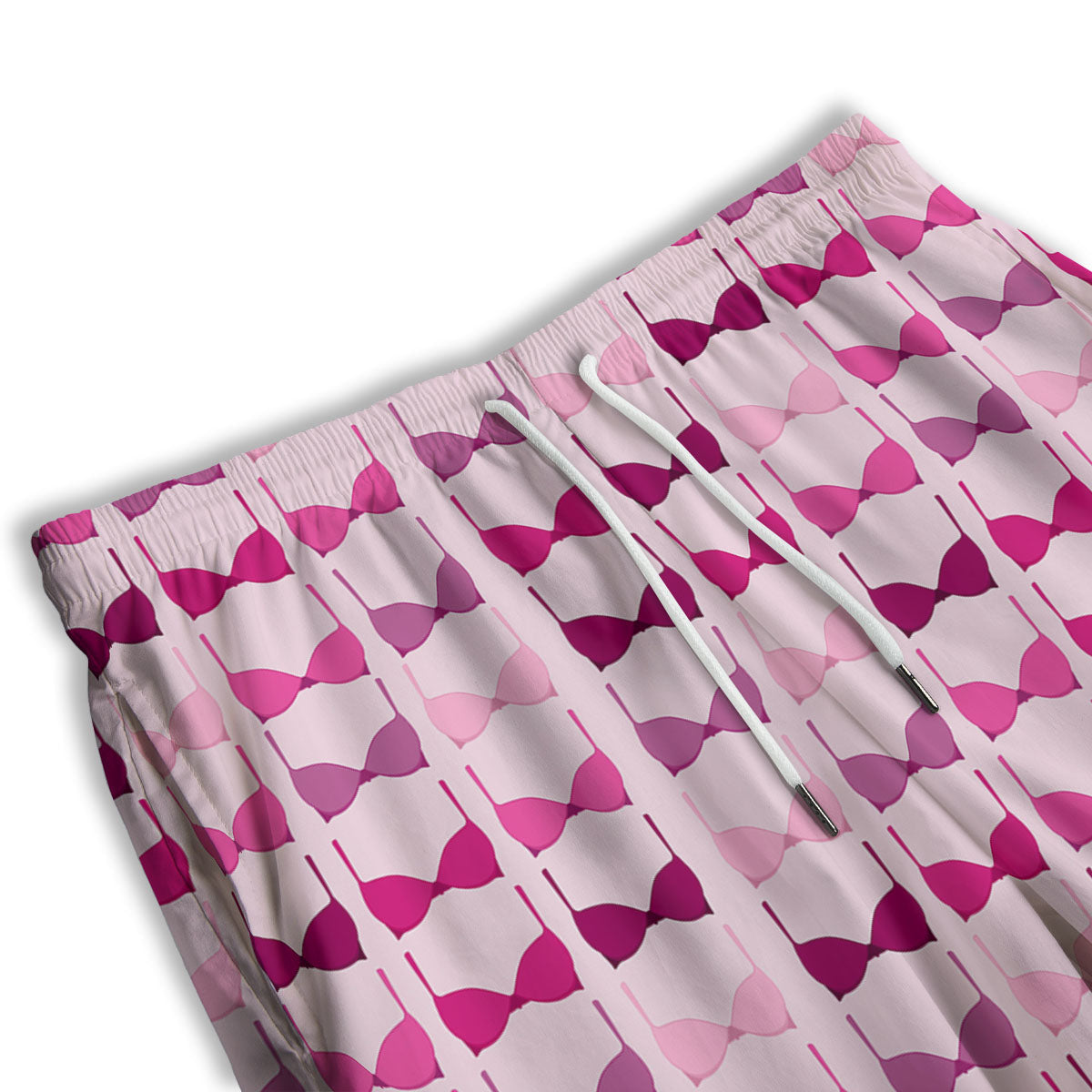 Breast Cancer Pink Bra Print Pattern Men's Athletic Shorts