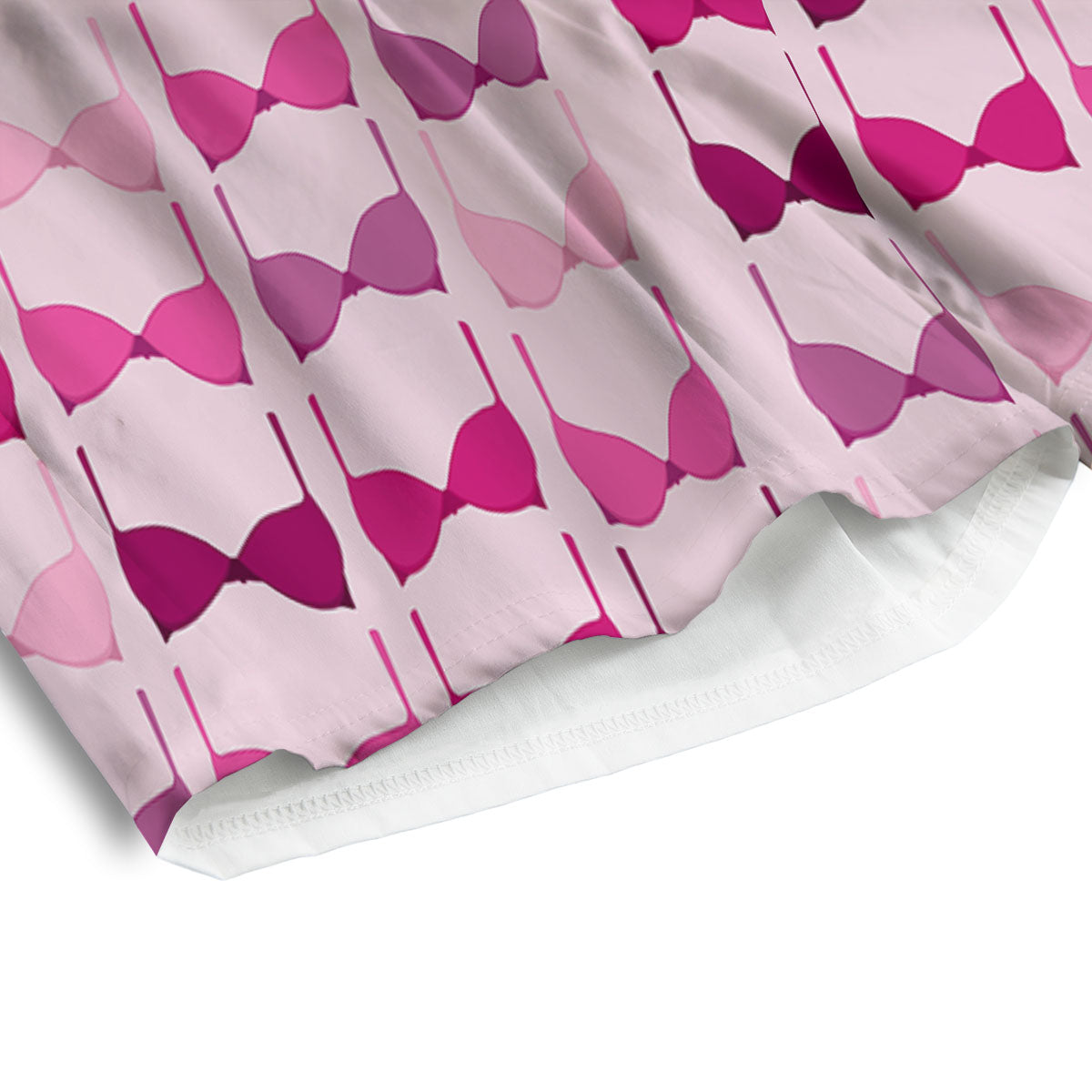 Breast Cancer Pink Bra Print Pattern Men's Athletic Shorts