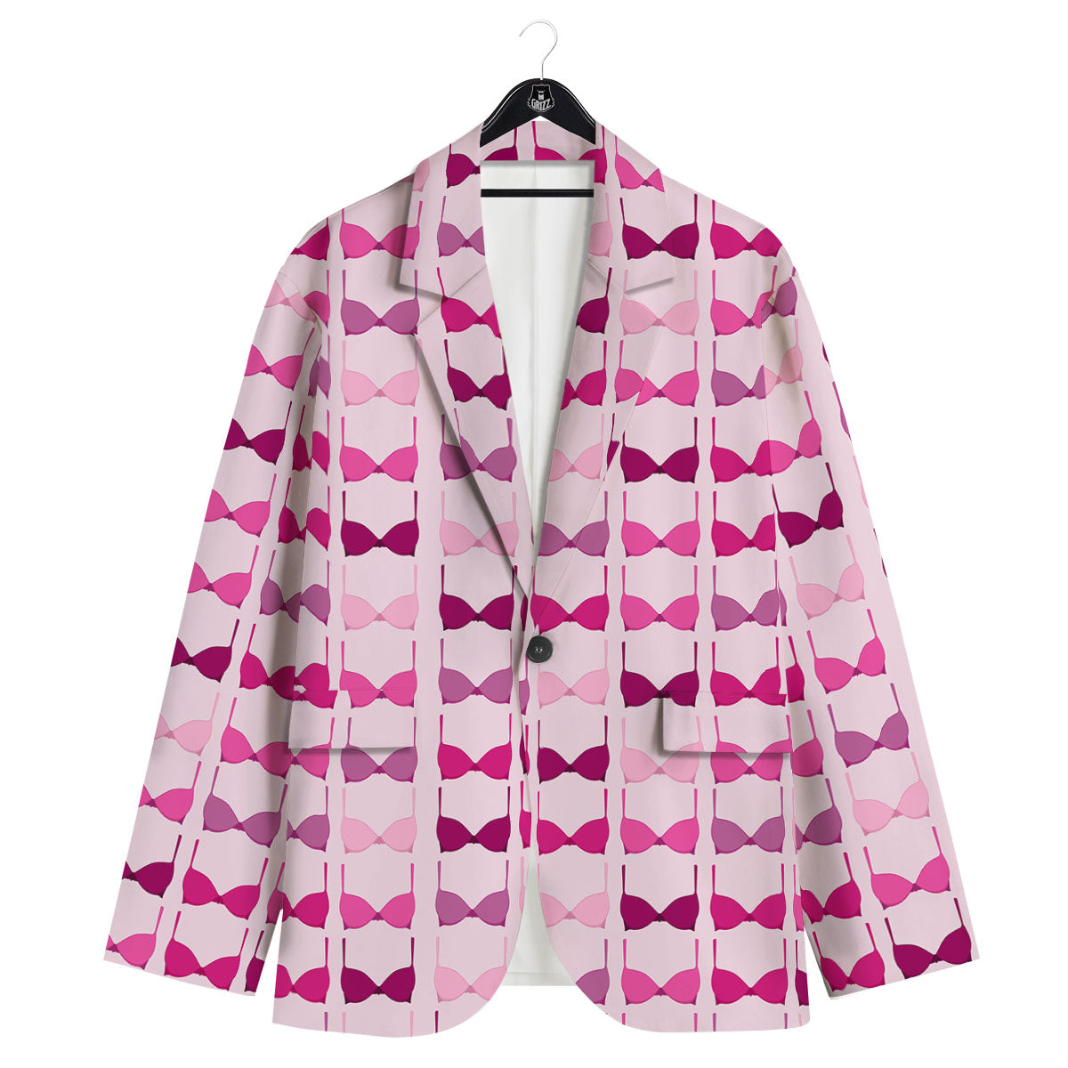 Breast Cancer Pink Bra Print Pattern Men's Sport Coat-grizzshop
