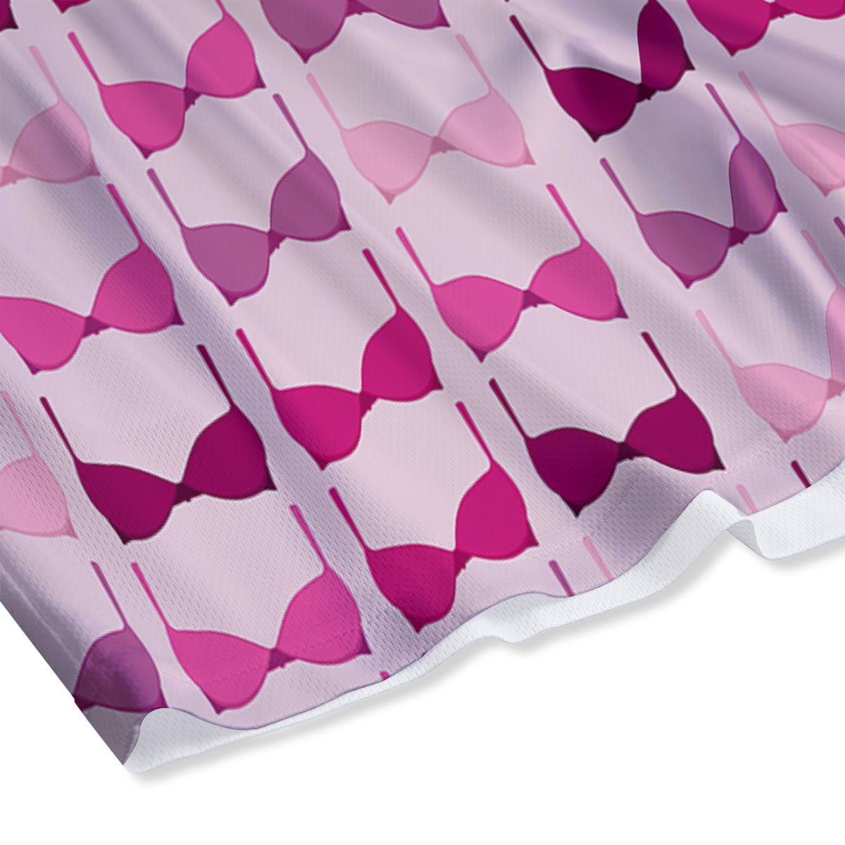 Breast Cancer Pink Bra Print Pattern Mesh Shorts