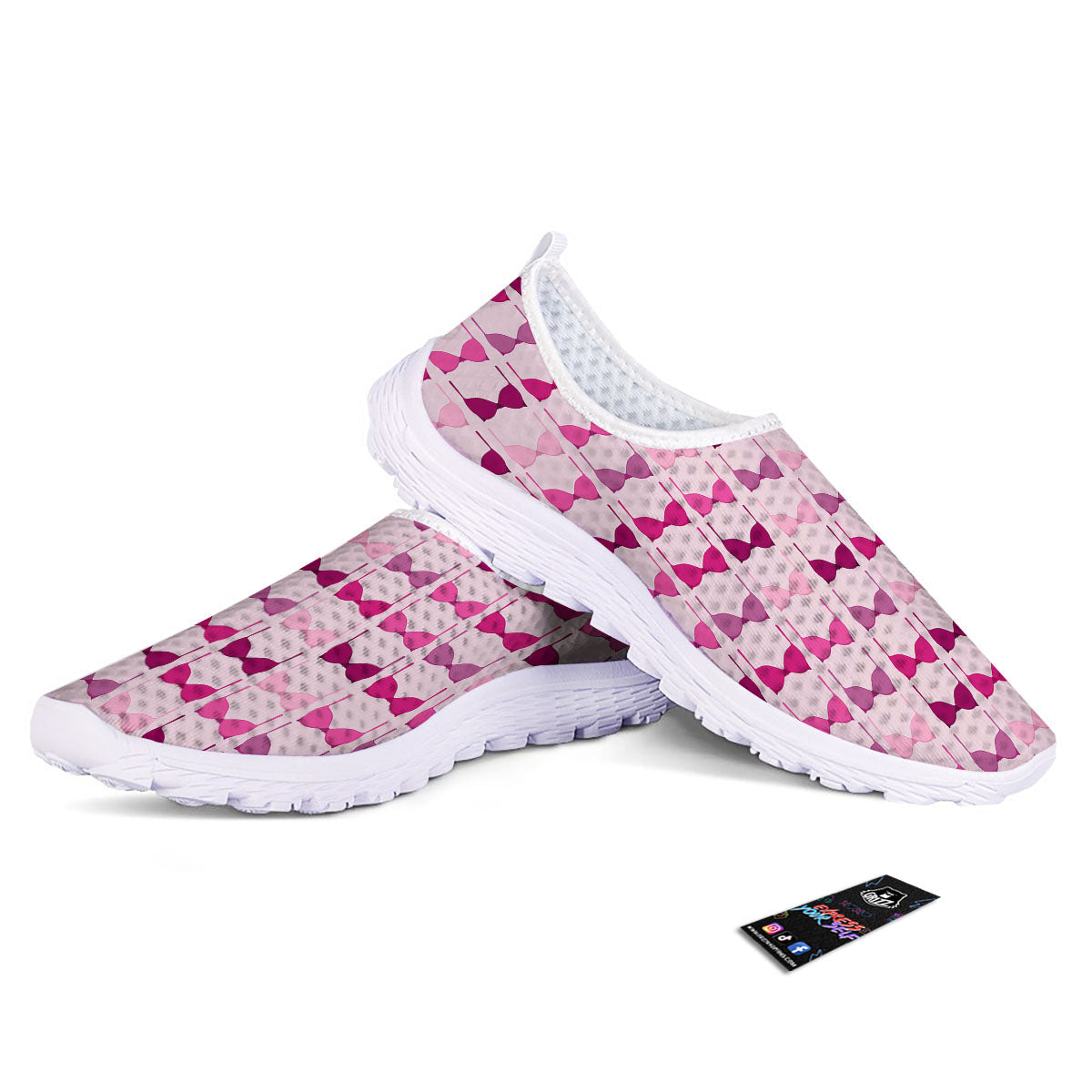 Breast Cancer Pink Bra Print Pattern Nurse Shoes-grizzshop