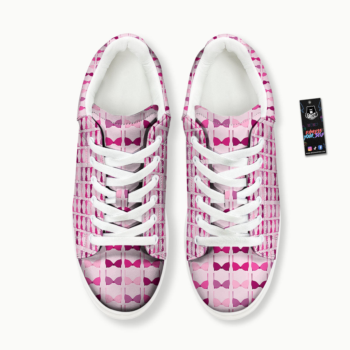 Breast Cancer Pink Bra Print Pattern Platform Shoes-grizzshop