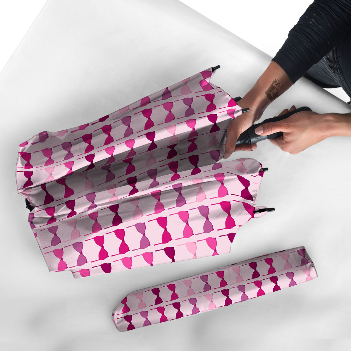 Breast Cancer Pink Bra Print Pattern Umbrella-grizzshop
