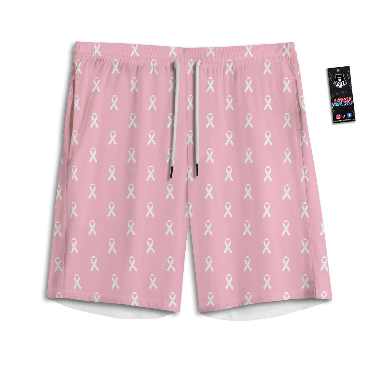 Breast Cancer Pink Pink Pattern Men's Athletic Shorts