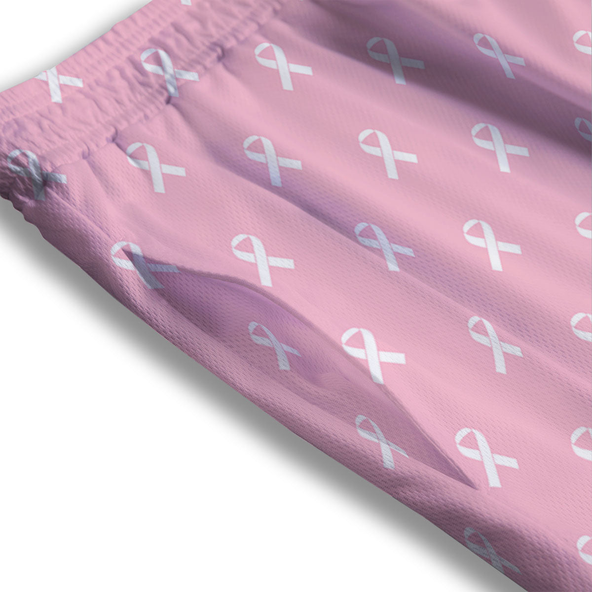 Breast Cancer Pink Pink Pattern Mesh Shorts
