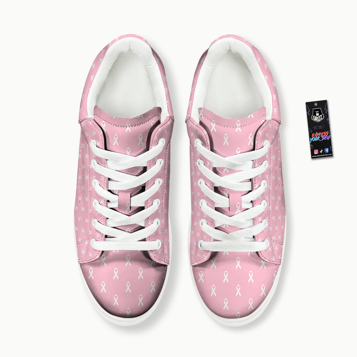 Breast Cancer Pink Pink Pattern Platform Shoes-grizzshop