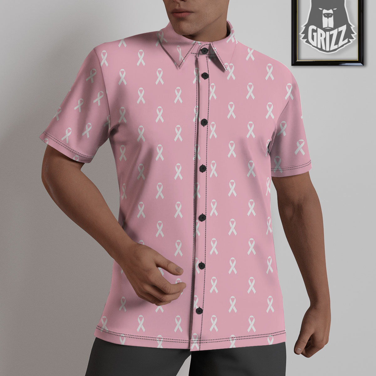 Breast Cancer Pink Pink Pattern Untucked Shirts-grizzshop