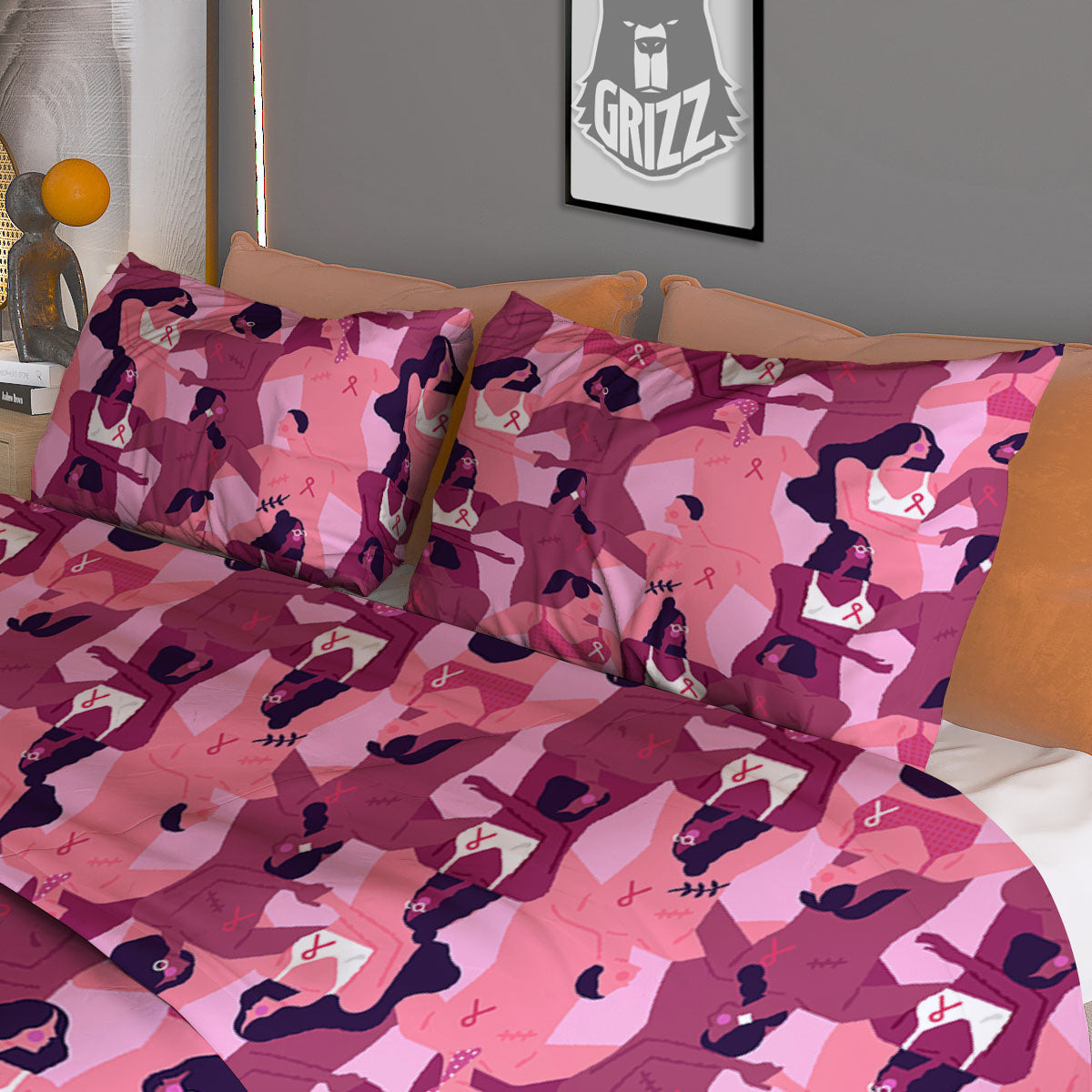 Black White And Red Chevron Print Pattern Duvet Cover Bedding Set