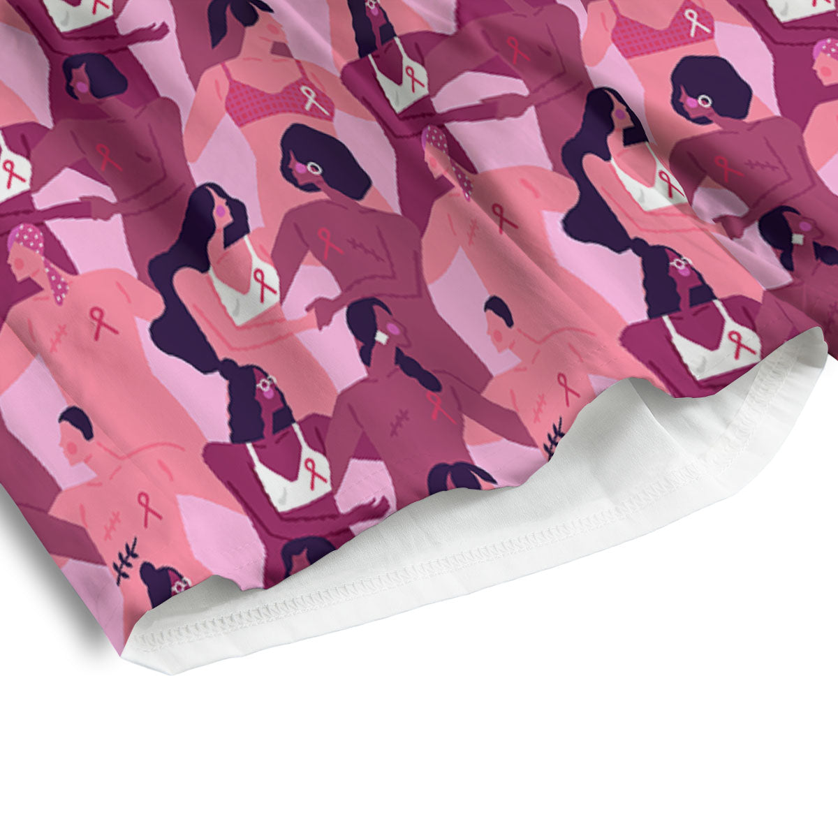 Breast Cancer Pink Print Pattern Men's Athletic Shorts