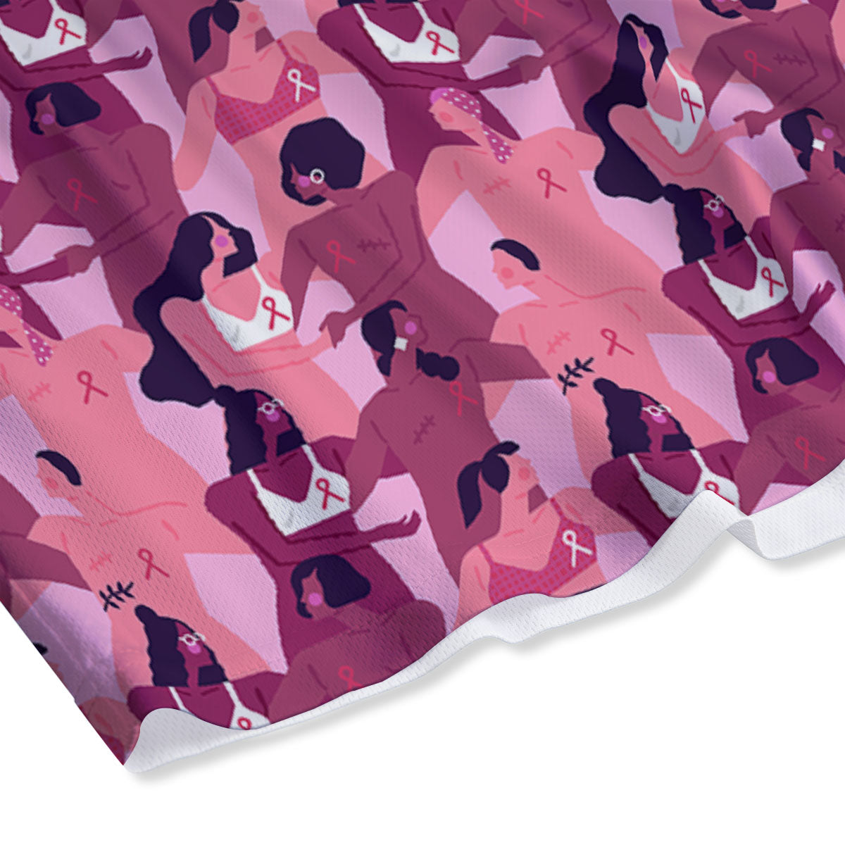 Breast Cancer Pink Print Pattern Mesh Shorts