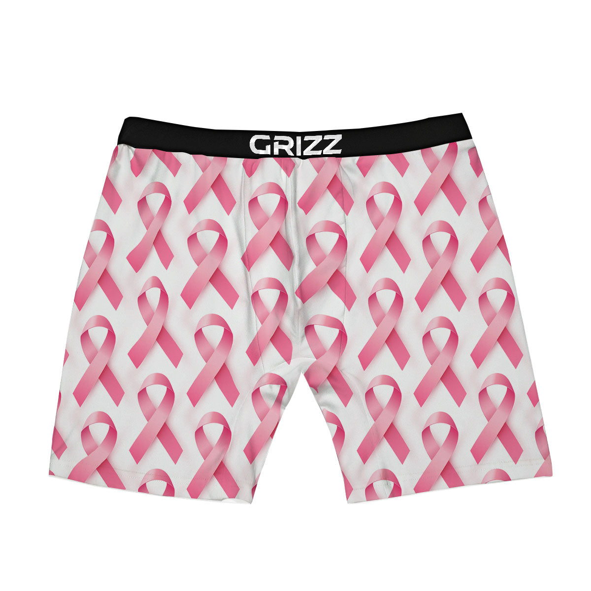 Breast Cancer Pink Ribbon Print Pattern Boxer Briefs-grizzshop