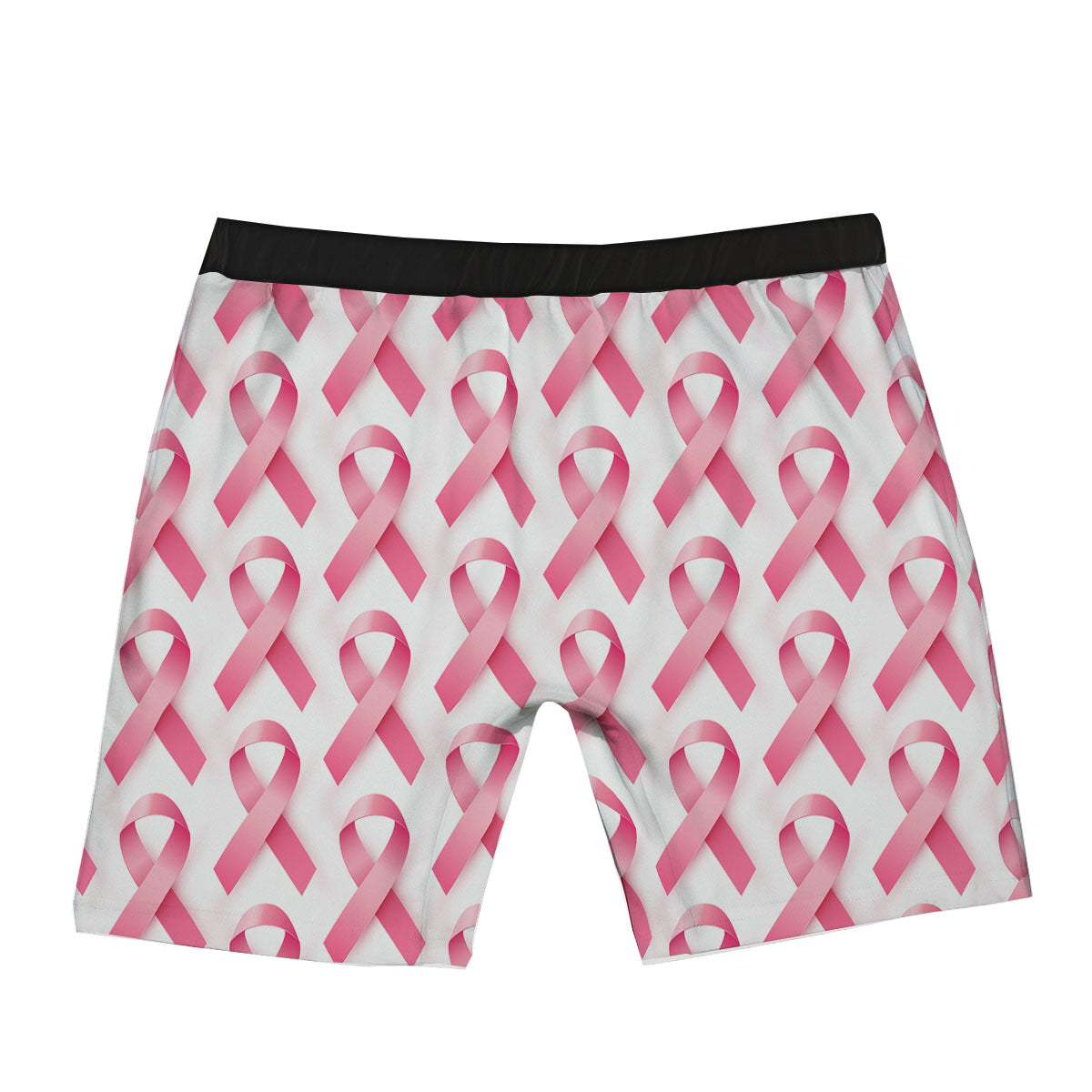 Breast Cancer Pink Ribbon Print Pattern Boxer Briefs-grizzshop