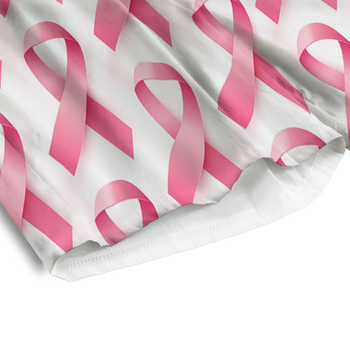 Breast Cancer Pink Ribbon Print Pattern Men's Athletic Shorts