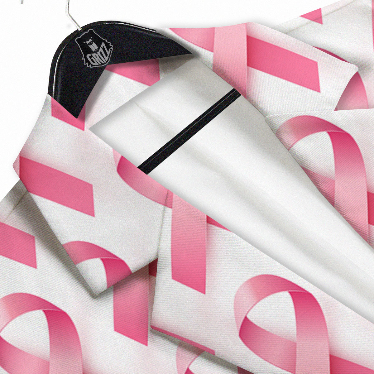 Breast Cancer Pink Ribbon Print Pattern Men's Sport Coat-grizzshop