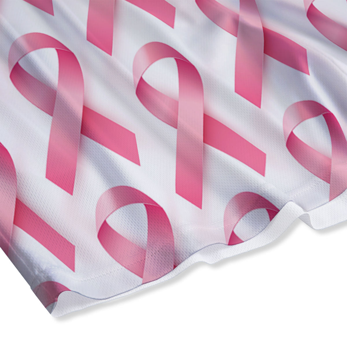 Breast Cancer Pink Ribbon Print Pattern Mesh Shorts