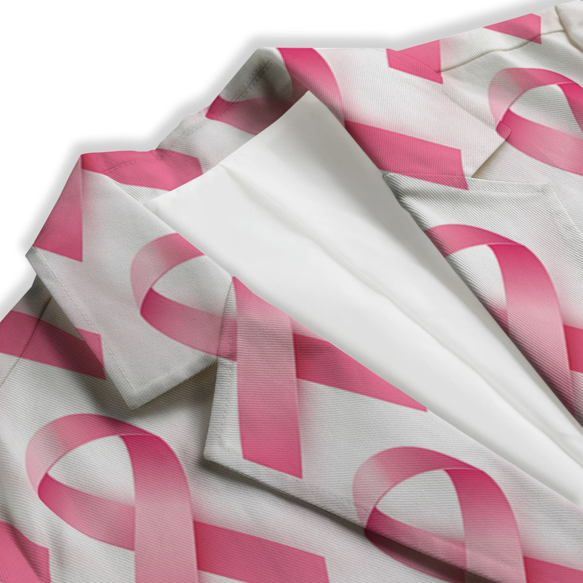 Breast Cancer Pink Ribbon Print Pattern Women's Blazer-grizzshop