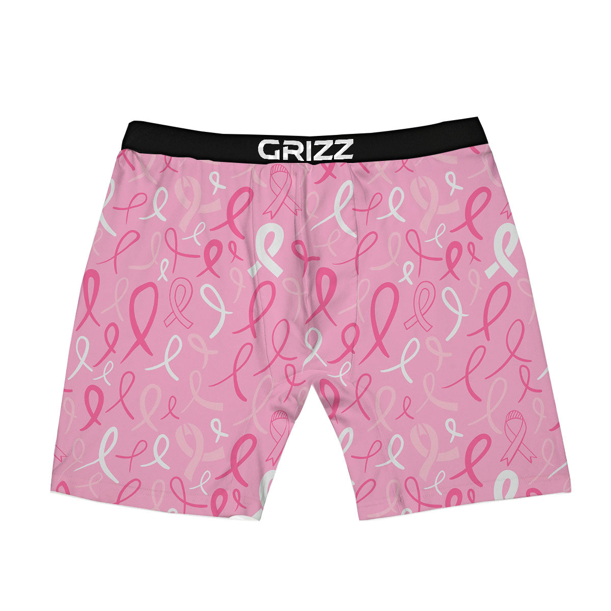 Breast Cancer Ribbon Pink Print Pattern Boxer Briefs-grizzshop