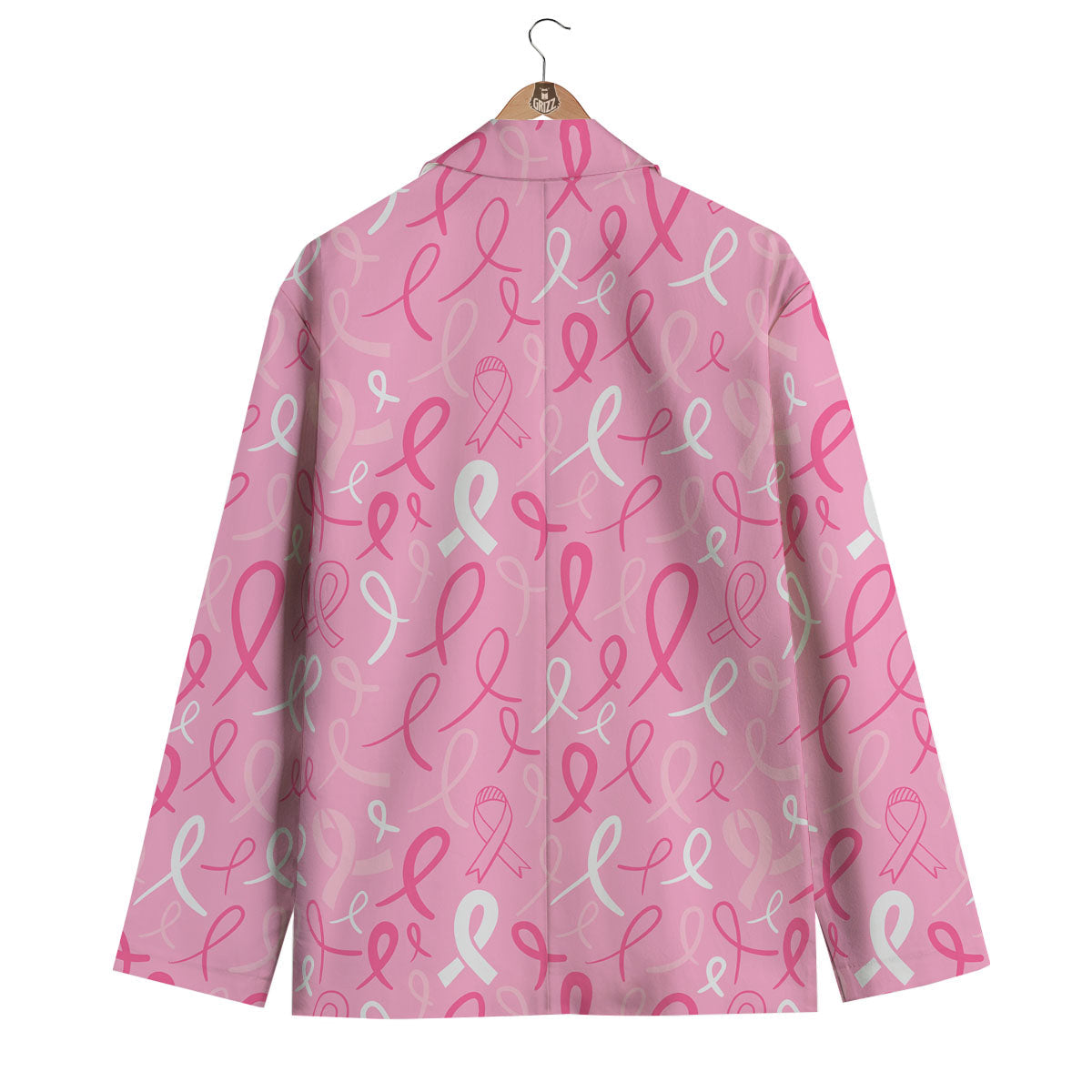Breast Cancer Ribbon Pink Print Pattern Men's Blazer-grizzshop