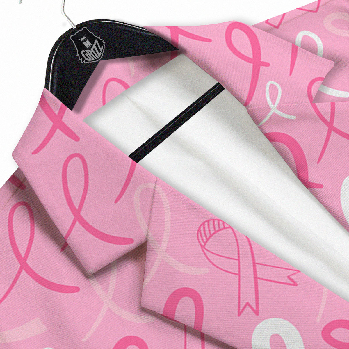Breast Cancer Ribbon Pink Print Pattern Men's Sport Coat-grizzshop