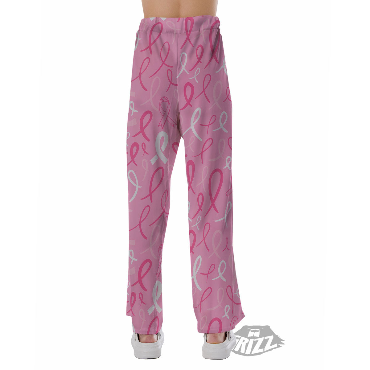 Breast Cancer Ribbon Pink Print Pattern Pajama Pants-grizzshop