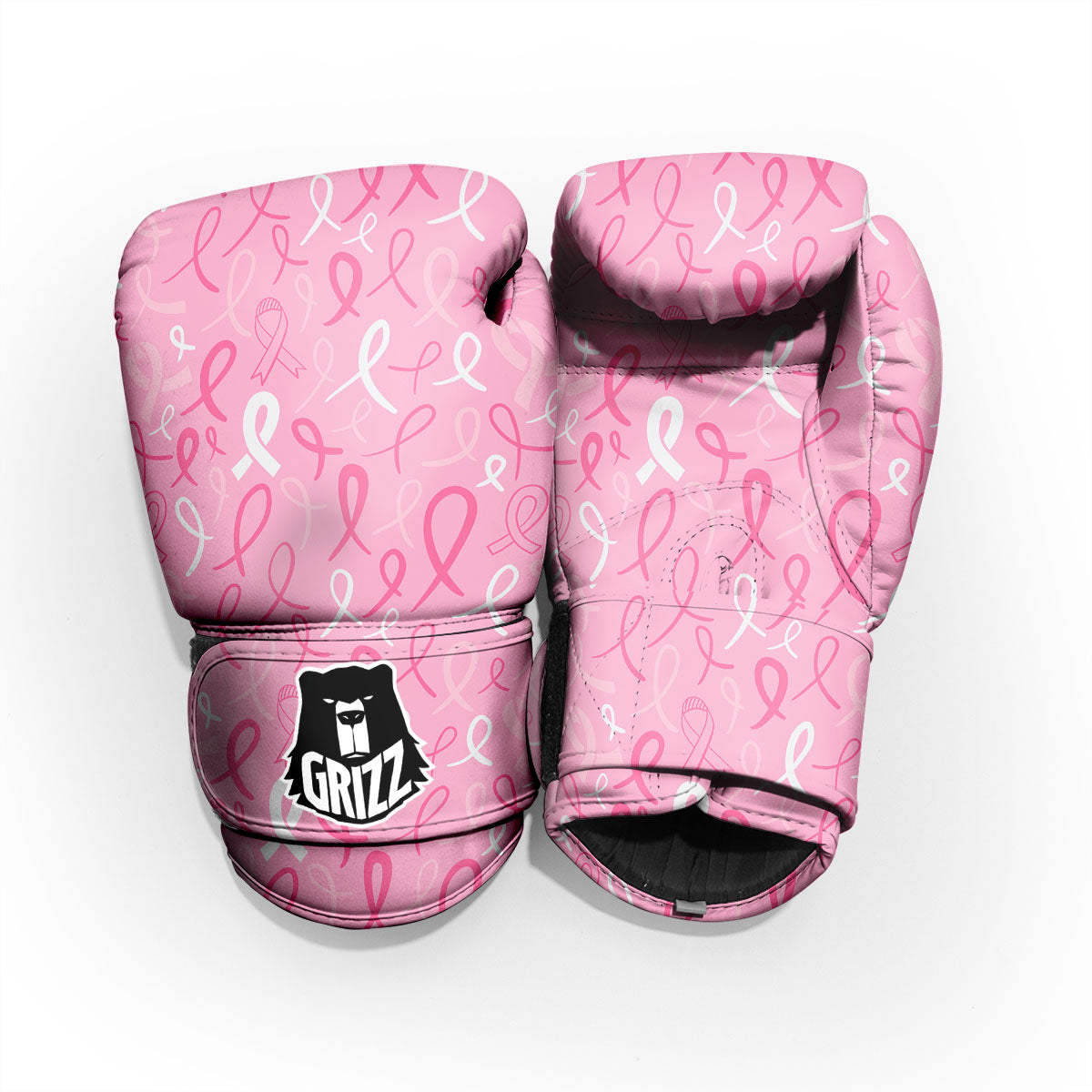 Breast Cancer Ribbon Pink Print Pattern Pro Boxing Glove