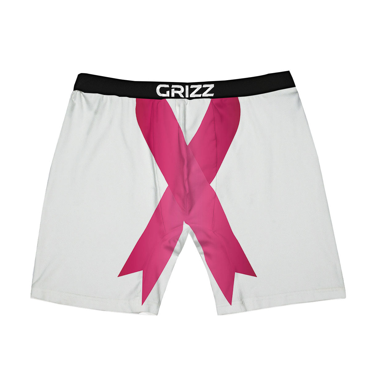 Breast Cancer White And Pink Print Boxer Briefs-grizzshop