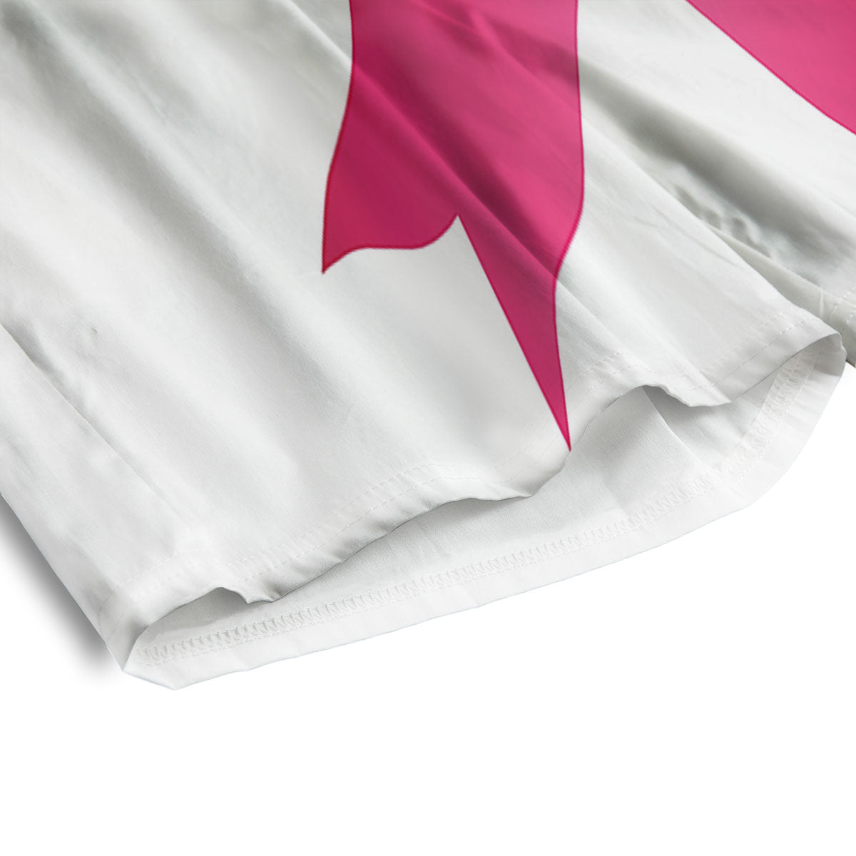 Breast Cancer White And Pink Print Men's Athletic Shorts