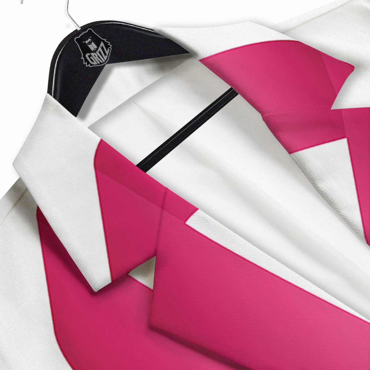 Breast Cancer White And Pink Print Men's Sport Coat-grizzshop