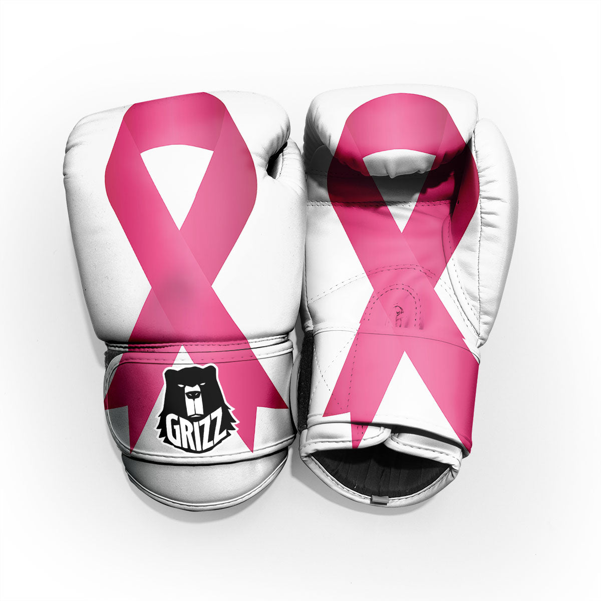 Breast Cancer White And Pink Print Pro Boxing Glove