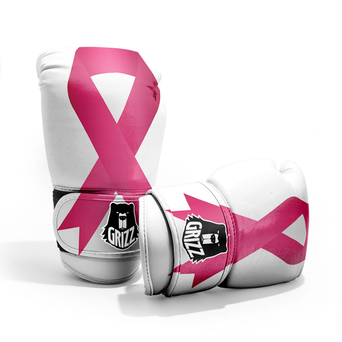 Breast Cancer White And Pink Print Pro Boxing Glove