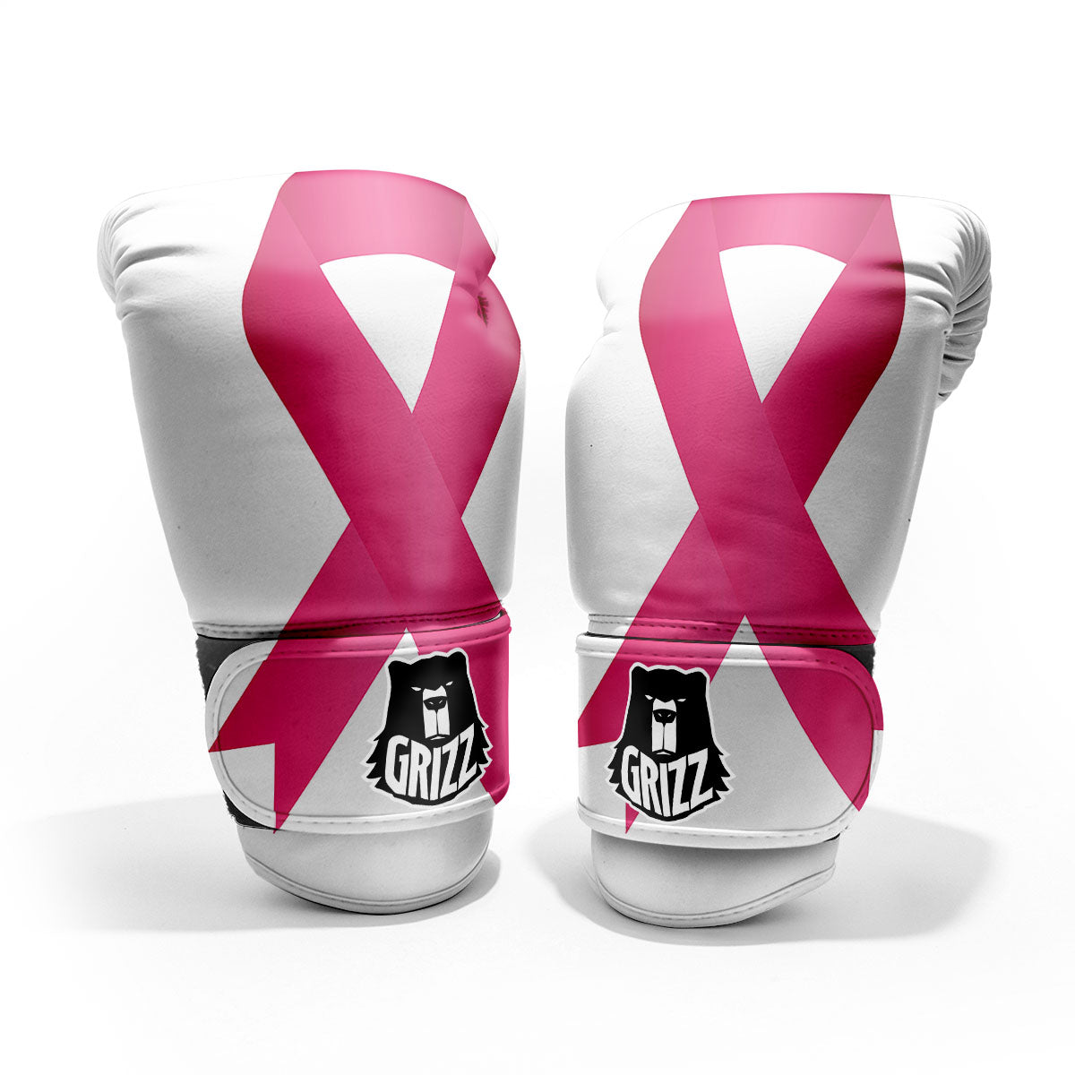 Breast Cancer White And Pink Print Pro Boxing Glove