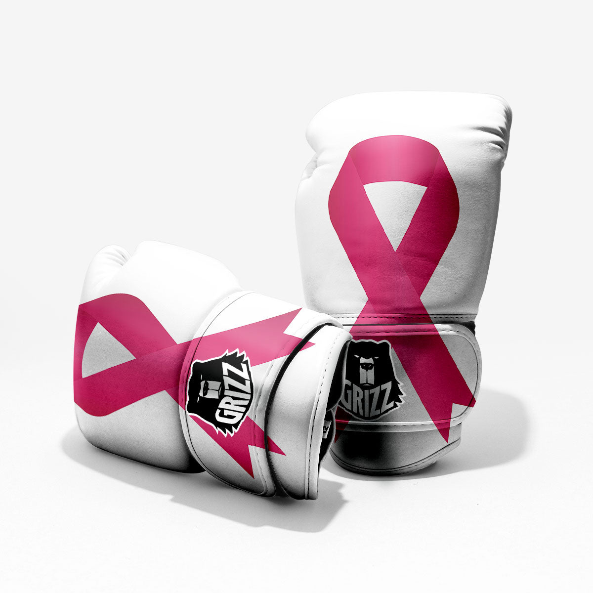 Breast Cancer White And Pink Print Pro Boxing Glove