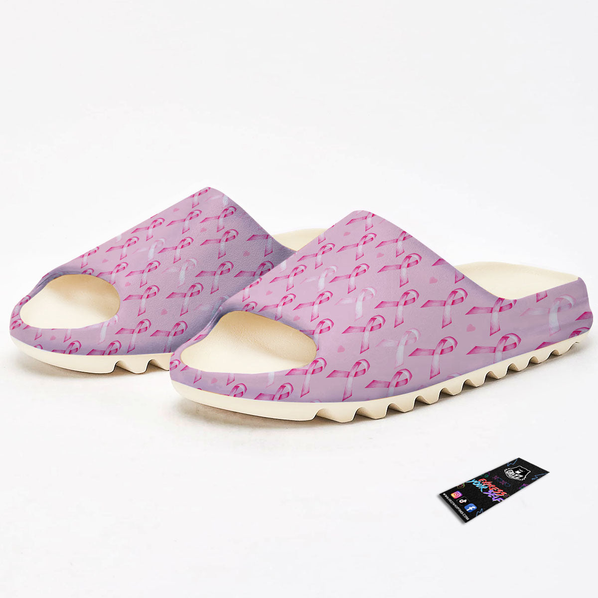 Breast Cancer Awareness Print Pattern Sandals-grizzshop
